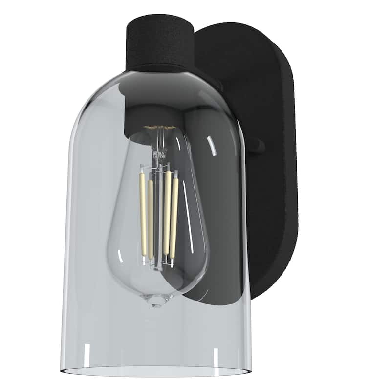 Hunter Lochemeade 1 Light Wall Sconce, Damp Rated - Bathroom, Hallway, Bedroom - Modern Farmhouse, Contemporary, Industrial