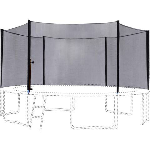 ExacMe Trampoline Replacement Enclosure Net and Poles, Ladder, Outside Netting for Round Trampoline,