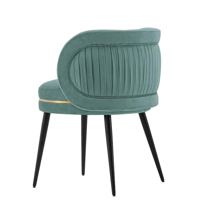Manhattan Comfort Modern Kaya Pleated Velvet Dining Chair
