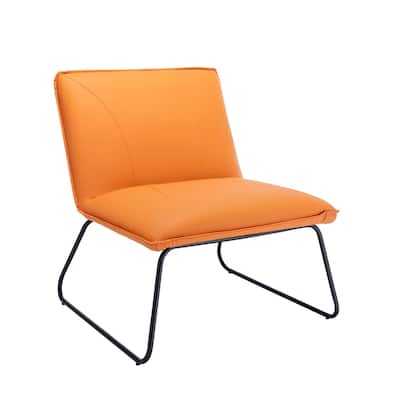 Porthos Home Quyen Armless 1 Sofa Seat, PU Leather Upholstery, Steel Legs
