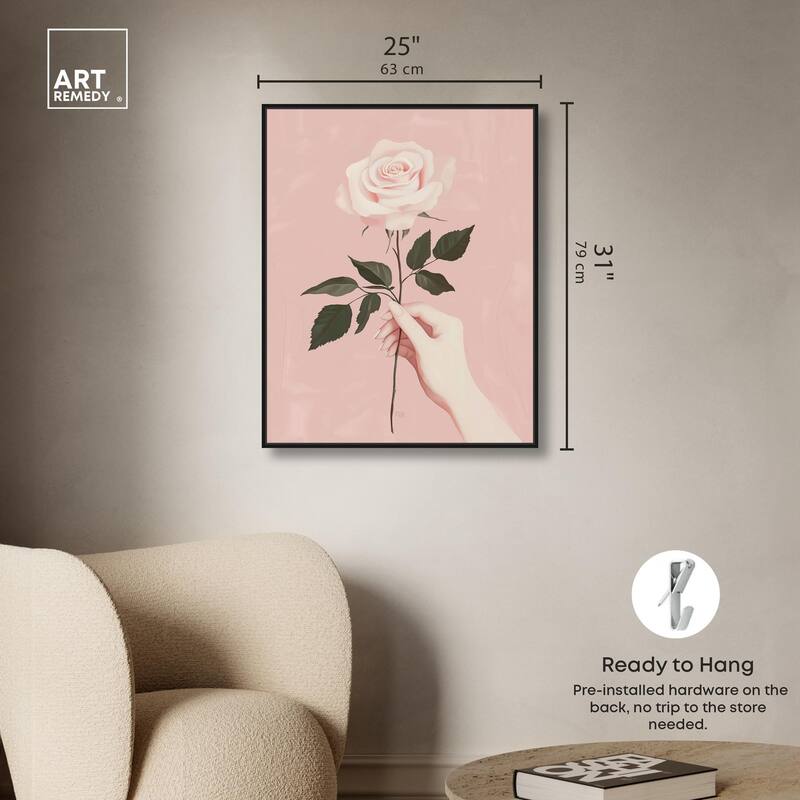 Gift of a Rose Canvas by Art Remedy