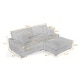 preview thumbnail 8 of 116, Modular Armchair and Ottoman Set with Adjustable Headrest, Flannel Upholstery