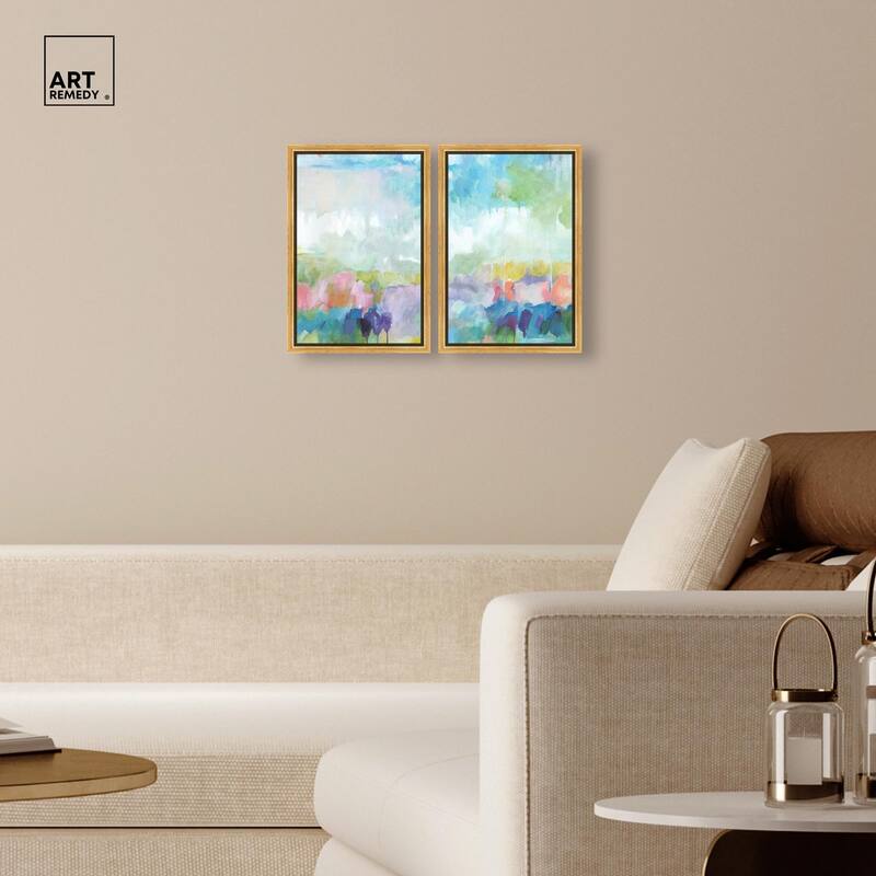 Harmonic Greens Canvas Set of 2 by Art Remedy