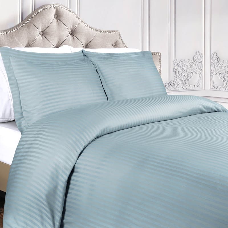 Superior 400 TC Stripe Egyptian Cotton Sateen Duvet Cover Set