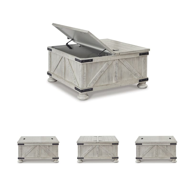 Signature Design by Ashley  Carynhurst Cocktail Table with Storage - 36"W x 36"D x 18"H
