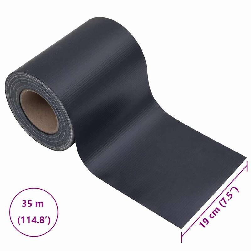 vidaXL Garden Privacy Screens 2 pcs PVC 35x0.19 m Matte Dark Grey - 35 x 0.19 m