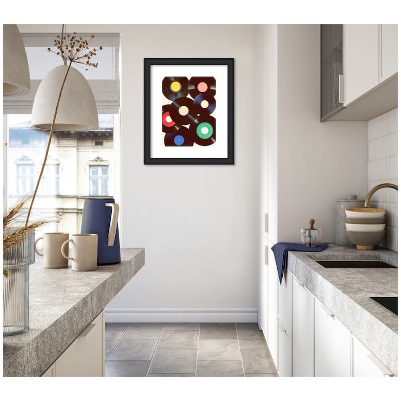 Kate and Laurel Framed Art Retro Vinyl by Honey Island Studio