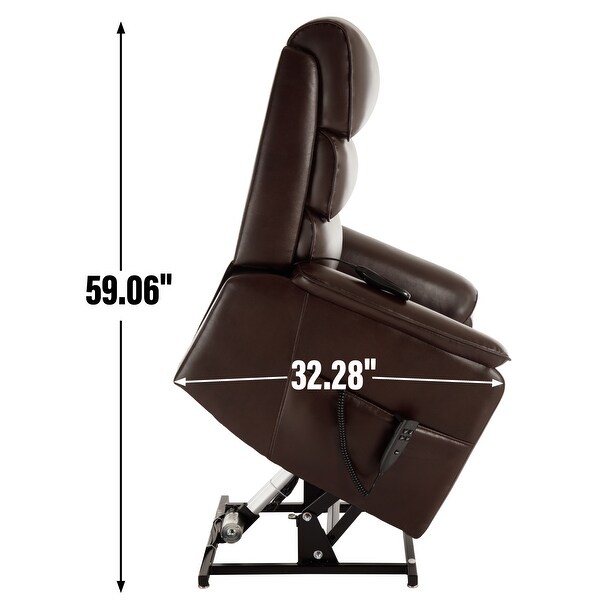 Multi Functional Recliner Chair Cat proof Leather Dual Motor Infinite Position Heat Massage and Motion Mechanism Brown Bed Bath Beyond 42045517