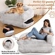 preview thumbnail 14 of 19, Giant Foldable Bean Bag Chair for Adults Kids Large Beanbag Sofa