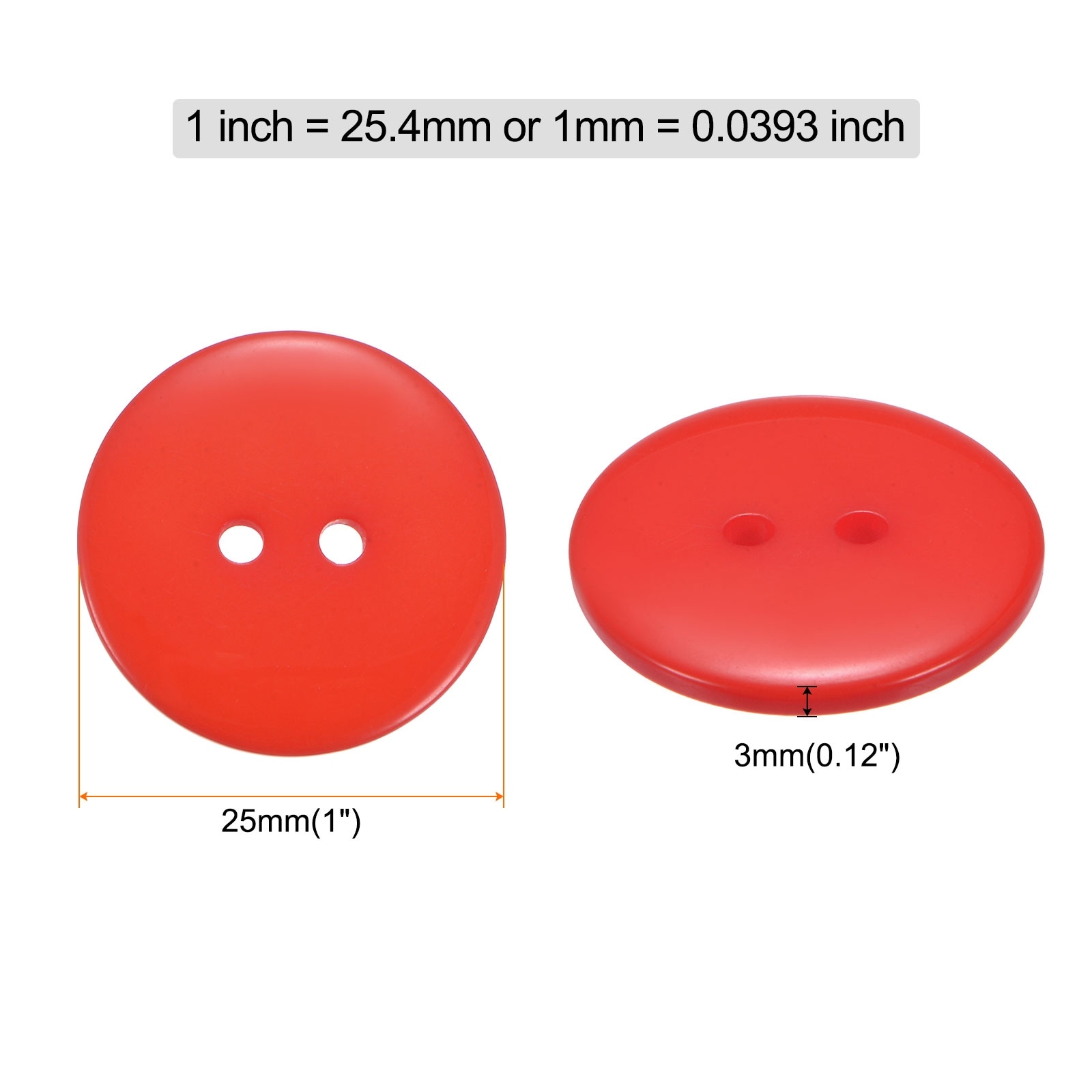 Sewing Button 2 Holes Resin Round Craft Replacement Buttons for Clothing DIY Crafts Decoration