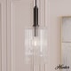 preview thumbnail 1 of 11, Hunter Gatz 1-Light Pendant - Kitchen Island, Dining Room, Entry - Glam, Contemporary, Transitional 10" - Matte Black