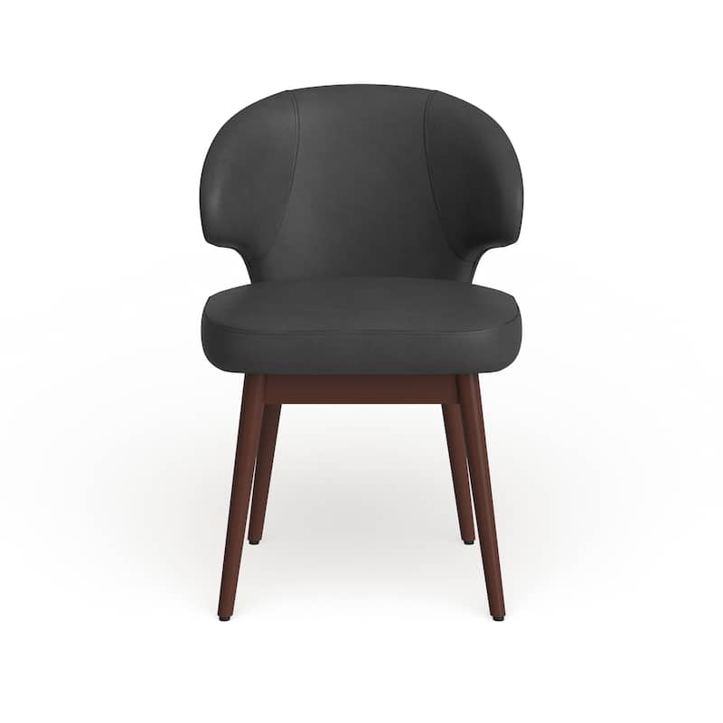Side Reception Chair with Walnut Legs - 23.5"W x 24"D x 33.75"H