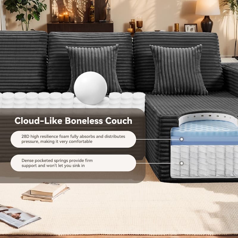Oversized Chaise Lounge Chair Indoor Comfy Deep Seat Sleeper Couch