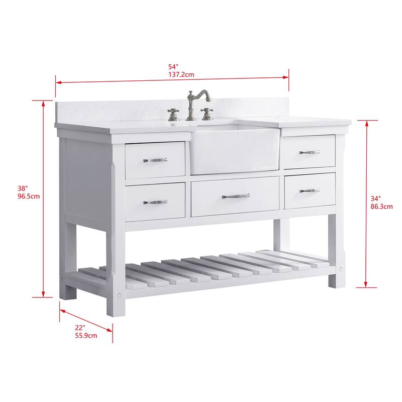 Sudio Design Wesley 54" Single Bathroom Vanity