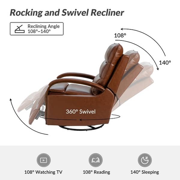 Genuine Leather Recliner Swivel Rocker Recliners Near Me Leopold