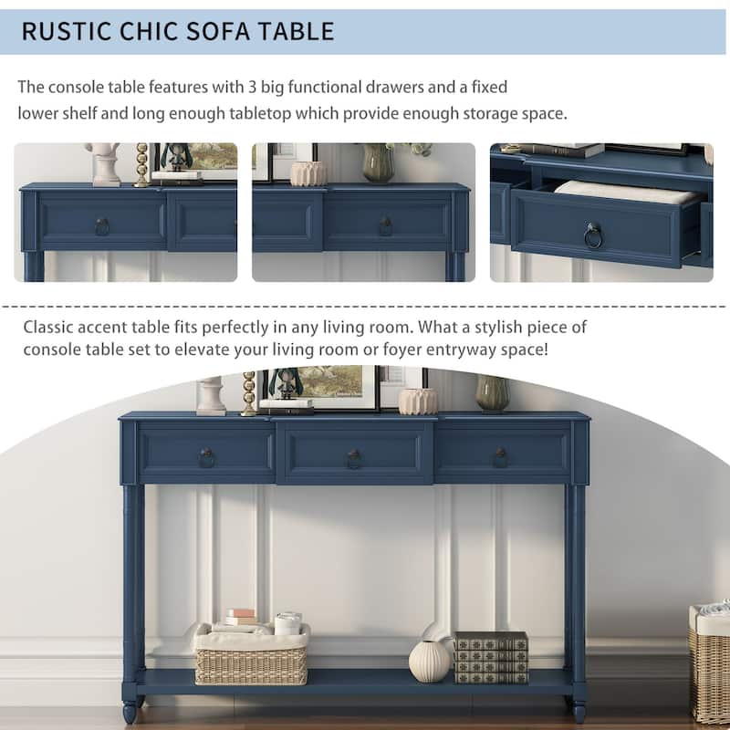 Console Table Sofa Table with Drawers