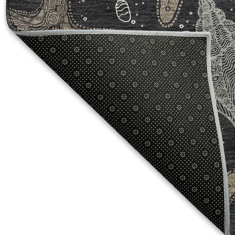 Premium Washable Super Soft Starfish Seashells Coastal Mayfield Rug