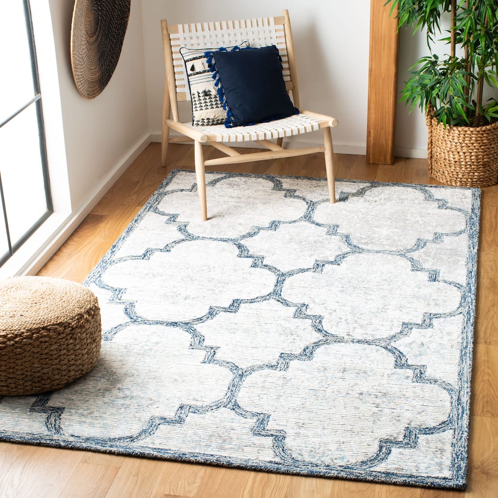 SAFAVIEH Handmade Artistry Pinka Damask Trellis Wool Rug