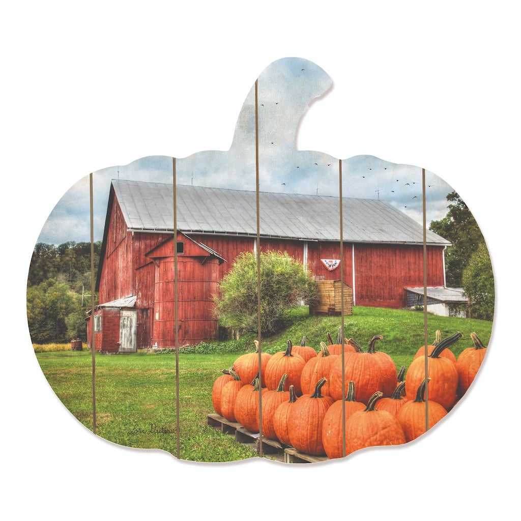 17" Orange and Green Pumpkins for Sale Hanging Thanksgiving Wall Decor