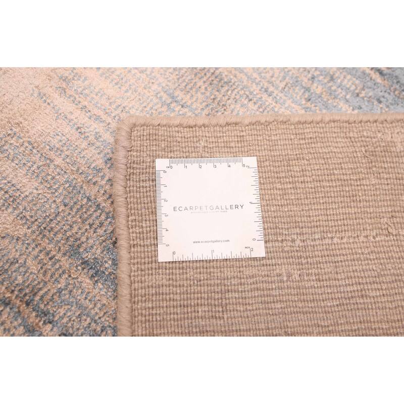 ECARPETGALLERY Hand Loomed Elysian Tan Viscose Rug - 7'9 x 9'6