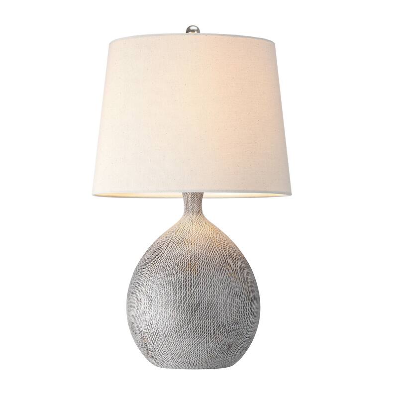 3-Way Ceramic Table Lamp with Hardback Shade - 22 in. H