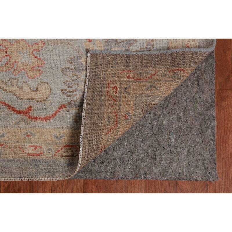 Hand Knotted Oriental 100% Wool Carpet Transitional All-Over Greys & Charcoal Oushak Area Rug - 11' 9'' X 8' 11''