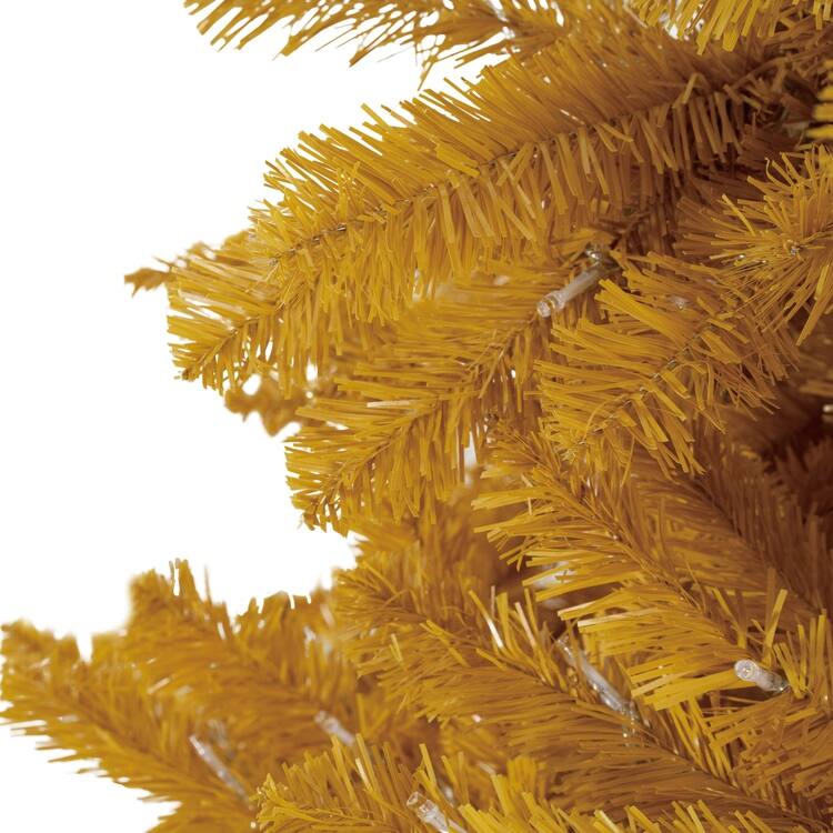 Maria Gold Christmas Tree Prelit, Realistic Artificial Christmas Tree with Lights