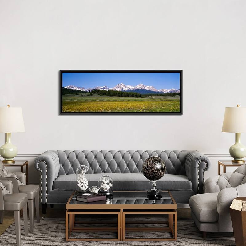 iCanvas "Sawtooth Range, Sawtooth National Recreation Area, Idaho, USA" by Panoramic Images Framed Canvas Print