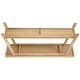 preview thumbnail 11 of 13, 59" Solid Oak Wood Entryway Console Table Sofa Table with 2-Tier Storage - 59"L x 13.8"W x 30"H