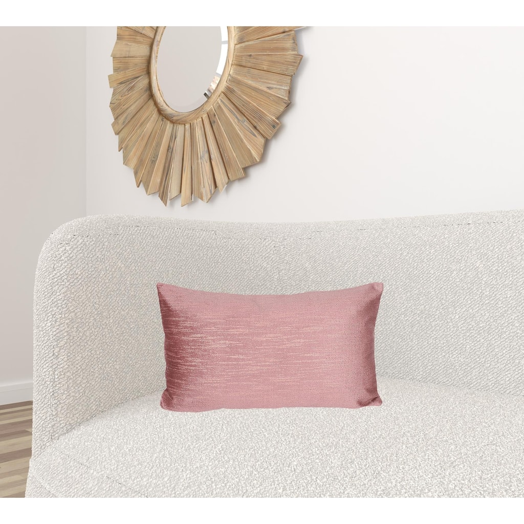 HomeRoots 13" X 21" Maroon Polyester Zippered Pillow