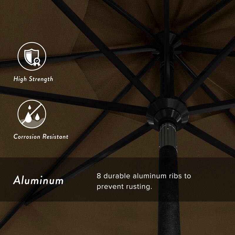 California Umbrella 11-Foot Round Aluminum, Crank Open Collar Tilt Patio Umbrella, Sunbrella Fabric