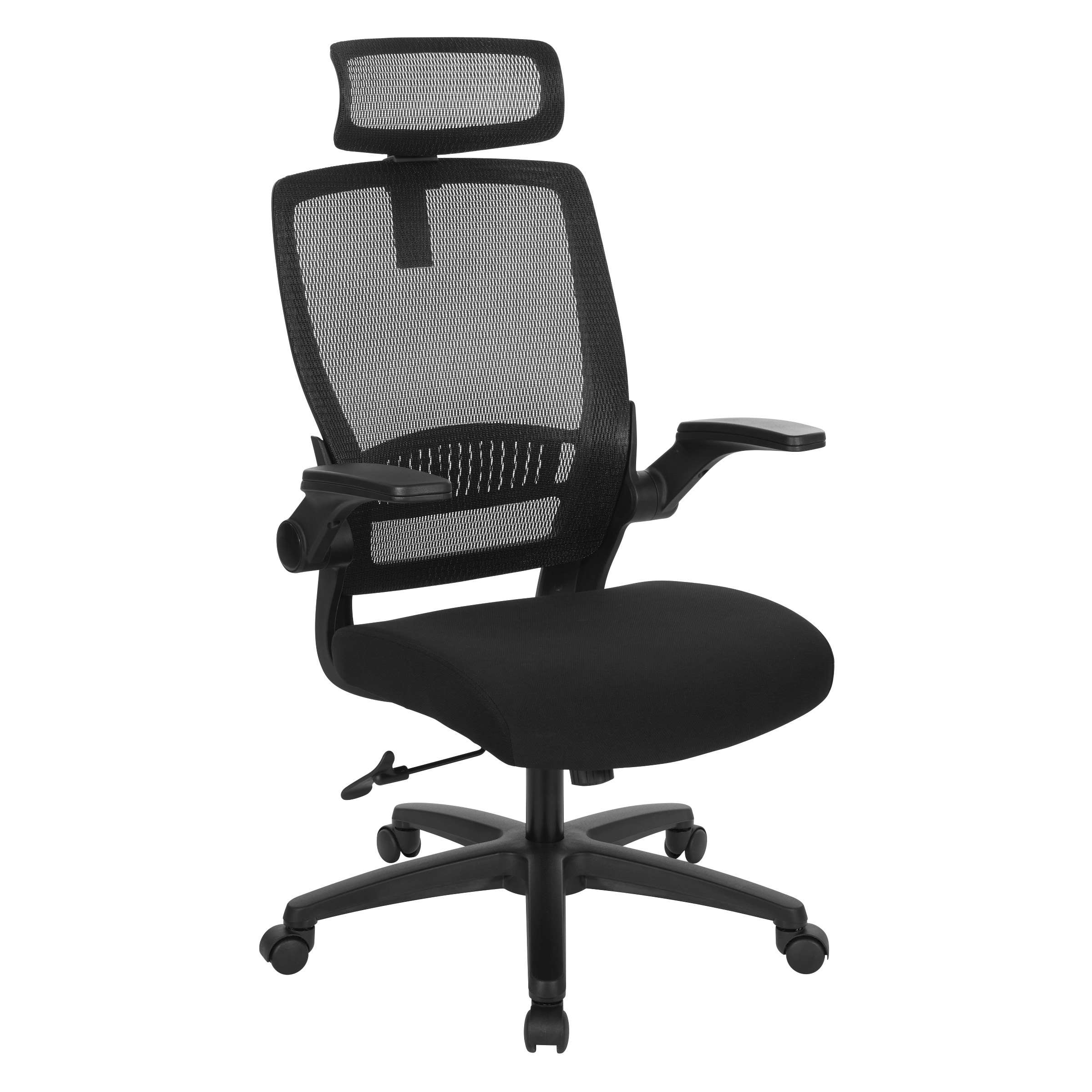 OSP Mesh Back Managers Chair with Headrest and Lumbar Support and Flip Arms