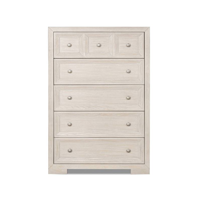 Furniture of America Durem II Modern 3-Piece Solid Wood Panel Bedroom Set with Oversized Nightstand and Chest