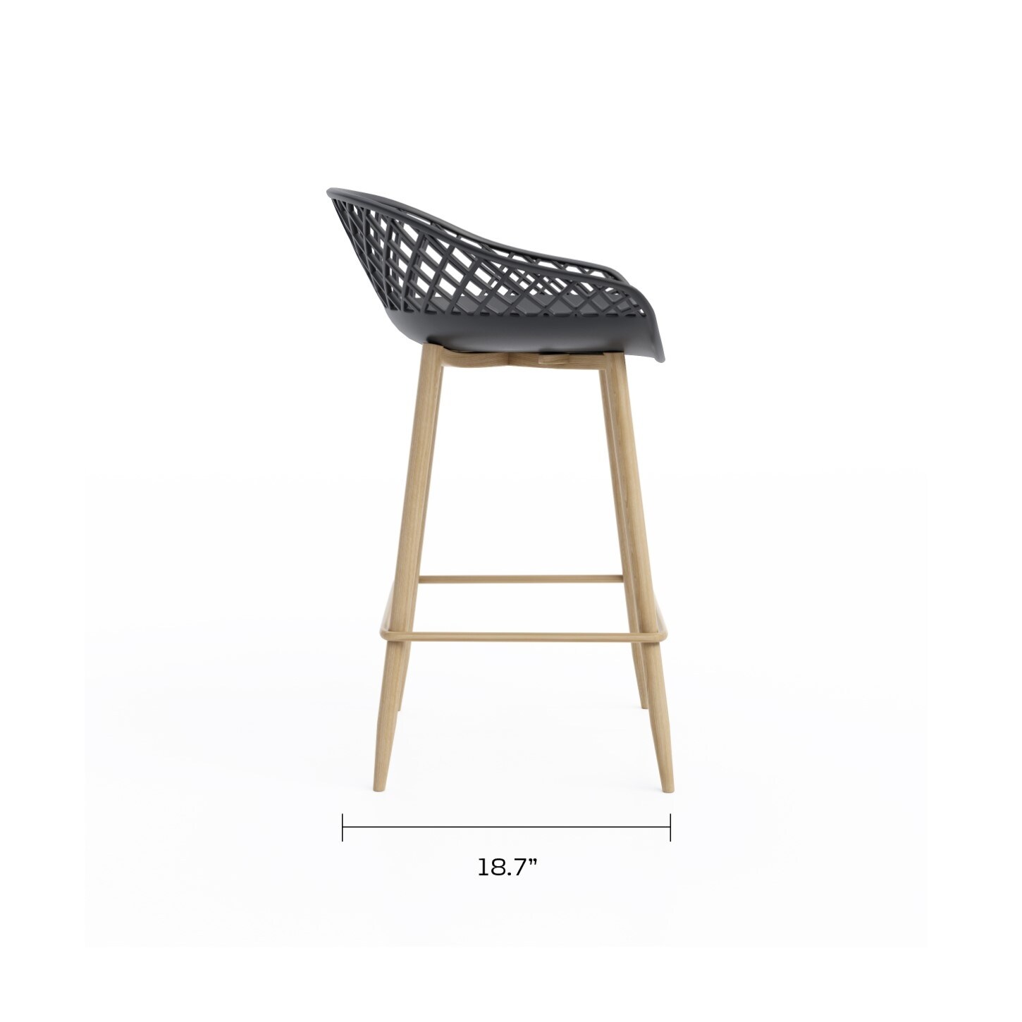 Jamesdar kurv top counter stool