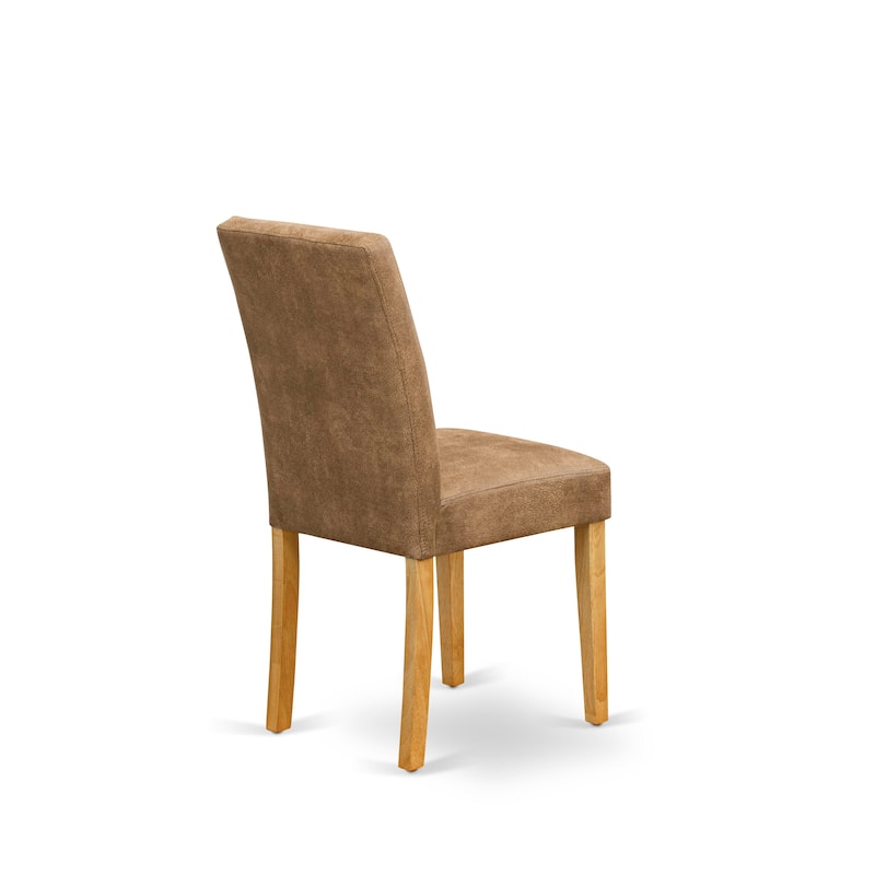 East West Furniture Dining Table Set Includes a Round Dining Table and Chairs, Oak (Pieces Options)