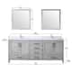 Jacques 80 in. W x 22 in. D Distressed Grey Double Bath Vanity, White Quartz Top, Faucet Set, and 30 in. Mirrors