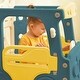 preview thumbnail 16 of 74, Freestanding Bus Toy with Slide and Swing - Indoor and Outdoor Playset for Toddlers with Basketball Hoop