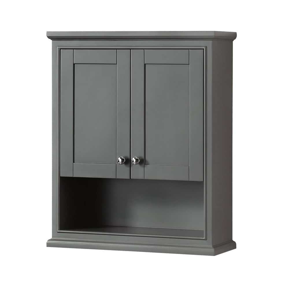 Wyndham Collection Deborah 30" Wood Wall Mounted Bathroom Cabinet