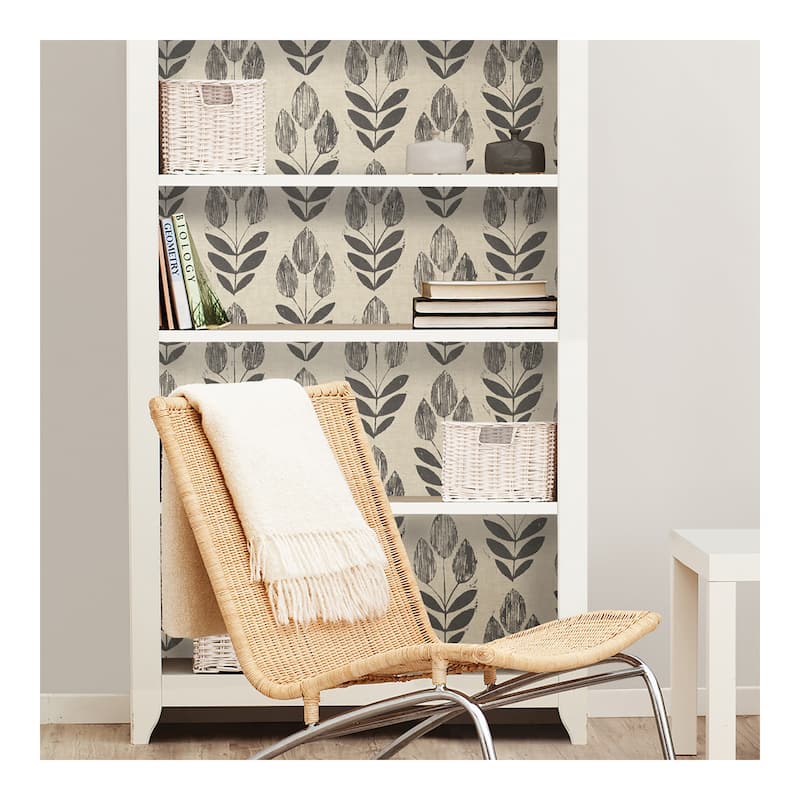 NuWallpaper Folk Tulip Peel & Stick Wallpaper - 216in x 20.5in x 0.025in