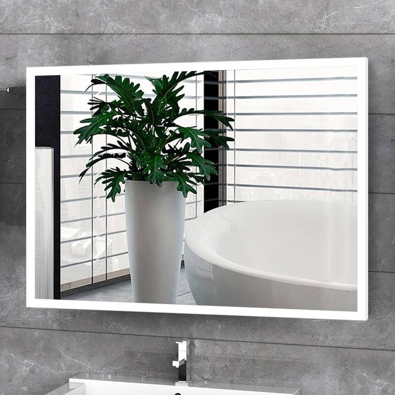 Aurorium LED Bathroom Vanity Mirror - N/A - 36 in W x 28 in H