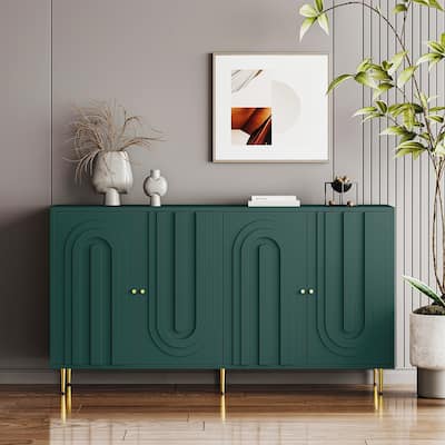 4-Door Wooden Sideboard Storage Cabinet