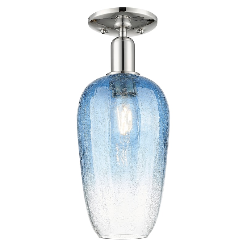 Innovations Lighting 716-1C-G484-7SB Brookhaven Flute 7" Wide - Polished Nickel