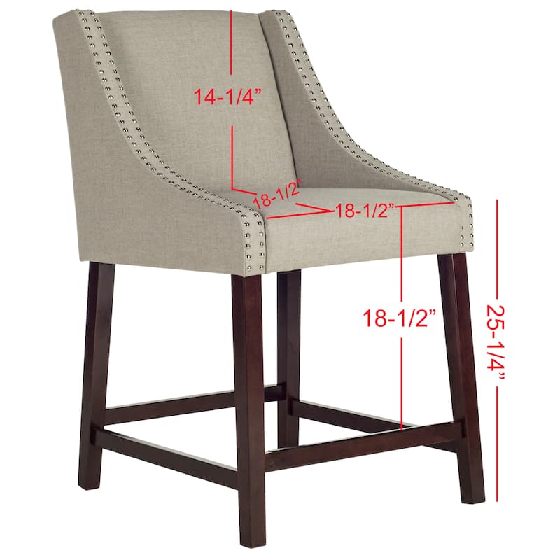 SAFAVIEH Jurij Counter Stool - 22.5" x 23" x 39.5" - 23Wx23Dx40H