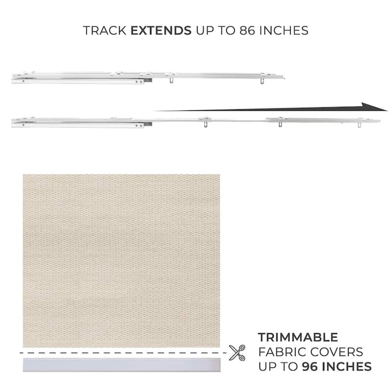 CHICOLOGY Adjustable Sliding Panels, 4-Rail Track, Light Filtering