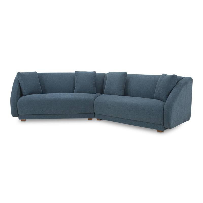 NADAAL STUDIOS Solace, 2-Piece Modular Sectional, Angled Sides - 128"W x34.29"D x31.5"H