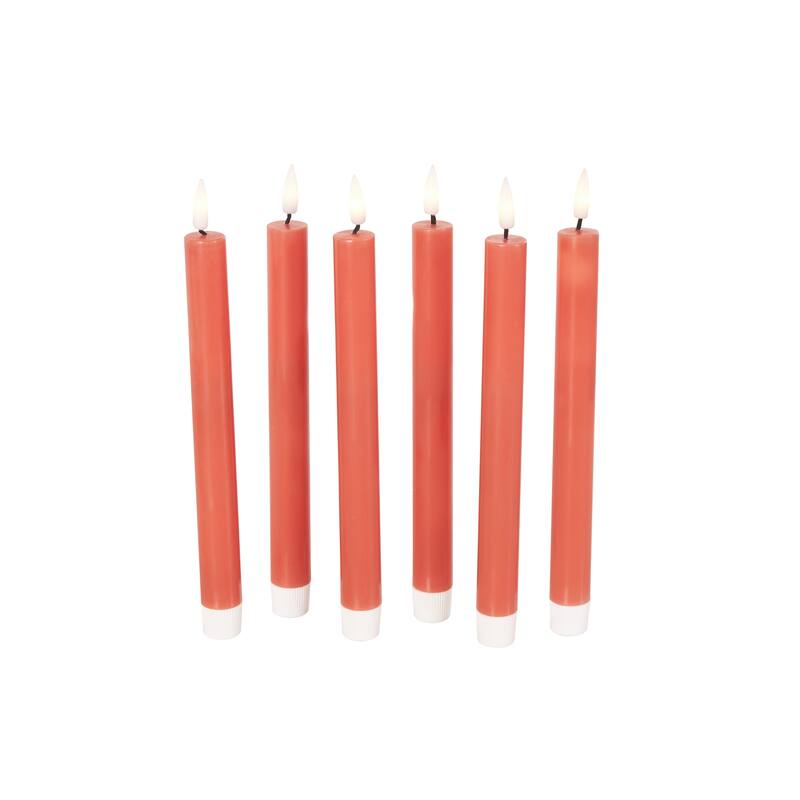 Wax Flameless Candle with Remote Control - Set of 6 Red, Black, White, Yellow, Blue or Pink - Roche River Decor