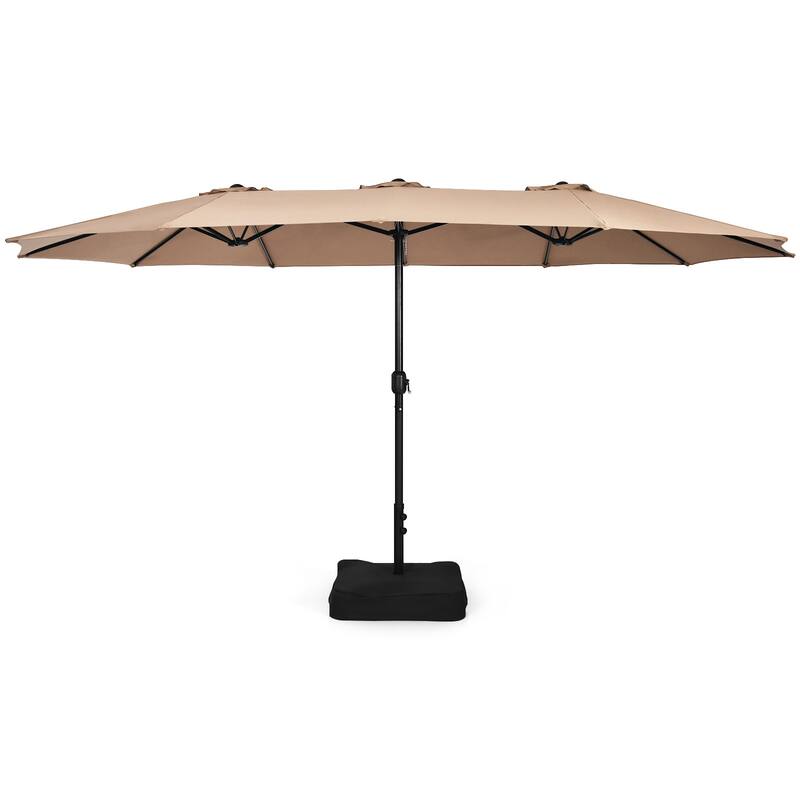 Costway 15FT Double-Sided Twin Patio Umbrella Outdoor Market with - See Details