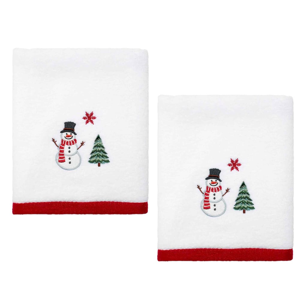 Avanti Linens Winter Snowman 2-Pack Hand Towel Set - Hand Towel 2pk Set