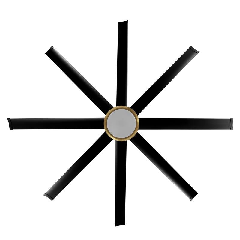WINGBO 64" and 72" and 80" and 96" Indoor Ceiling Fan with LED Light and Remote