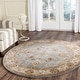 preview thumbnail 3 of 18, SAFAVIEH Handmade Royalty Karmele Traditional Oriental Wool Rug 5' Round - Blue/Beige - Round